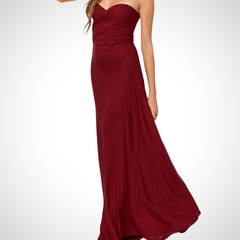 Elegant omlottmaxiklänning med feminin passform – Celine