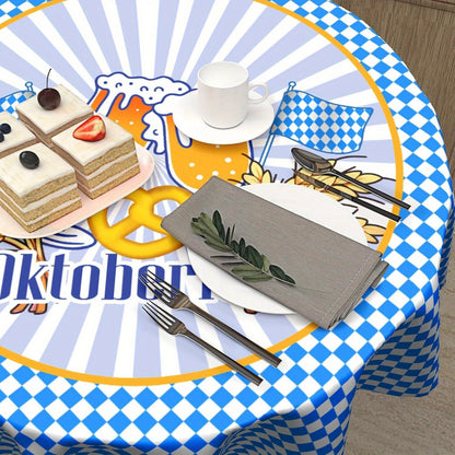 Rund duk i polyester (152 cm och 178 cm) – WiesnTisch Oktoberfest 2026