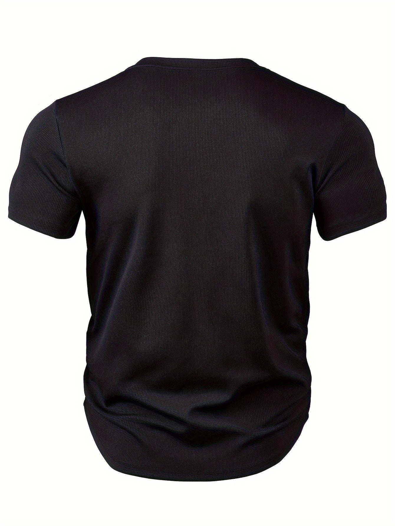 Herr T-shirt med djup V-ringning och struktur – Rafael