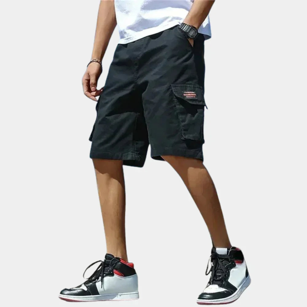 Korta cargoshorts i bomull – Finn