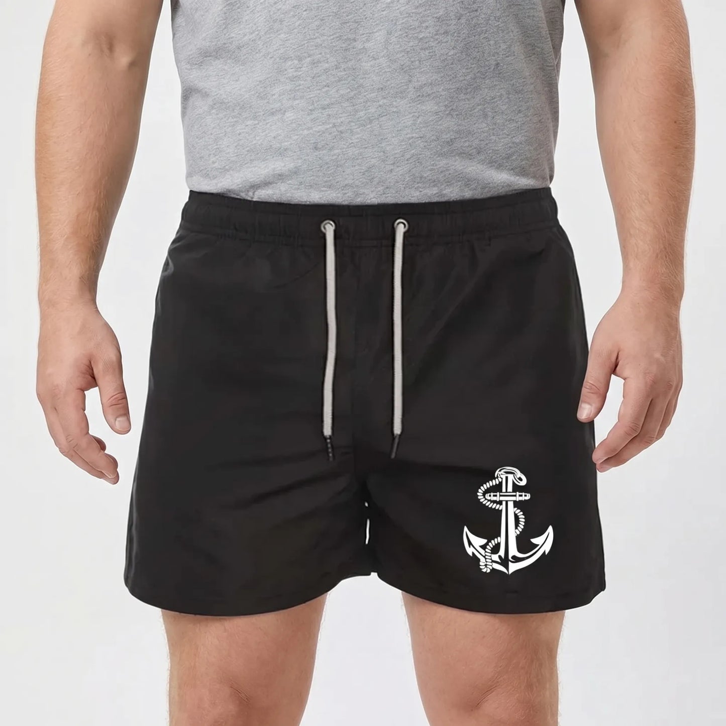 Above-Knee Drawstring Swim Shorts - Arthur