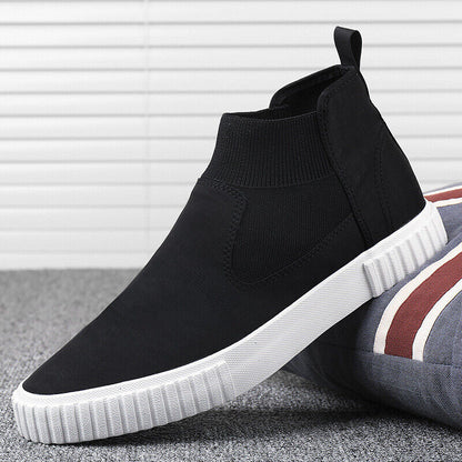 Herrarnas canvas-sneakers med högt skaft – Lennard höstutgåva
