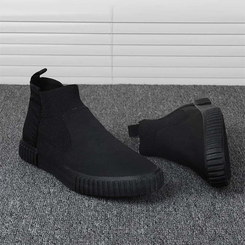 Herrarnas canvas-sneakers med högt skaft – Lennard höstutgåva