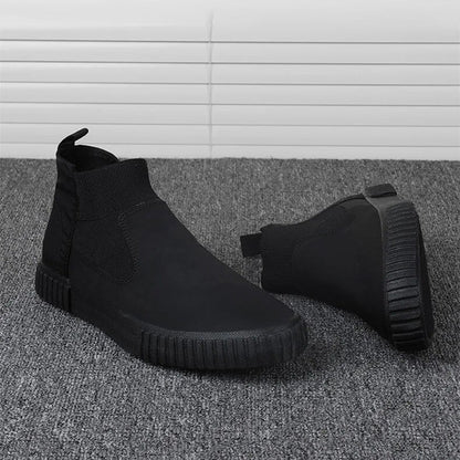 Herrarnas canvas-sneakers med högt skaft – Lennard höstutgåva