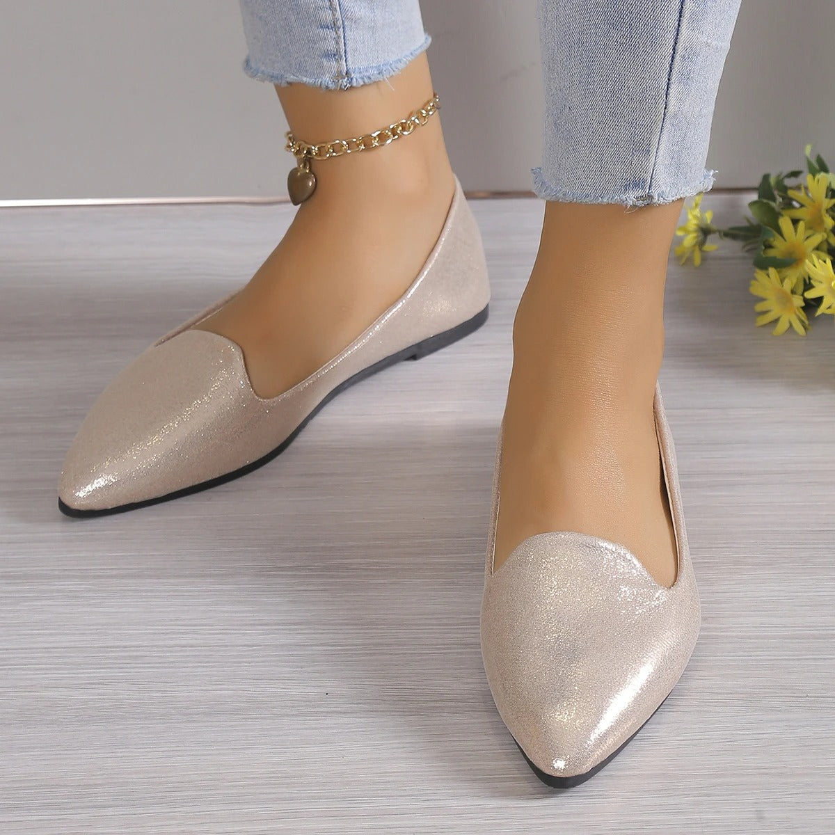 Elegant höstspets ballerinas med stretch - Vivienne