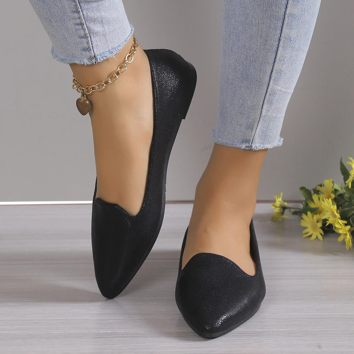 Elegant höstspets ballerinas med stretch - Vivienne