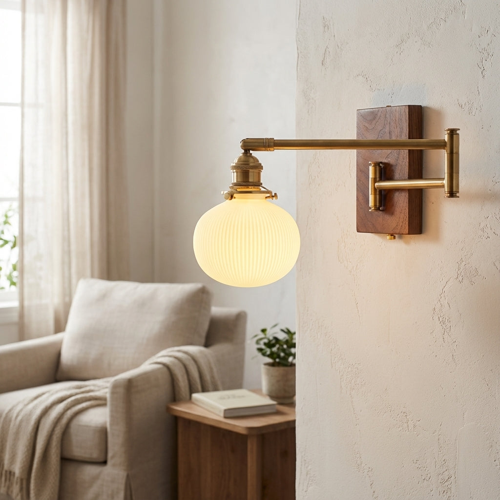 Adjustable Swing Arm Wall Lamp -  Brillora