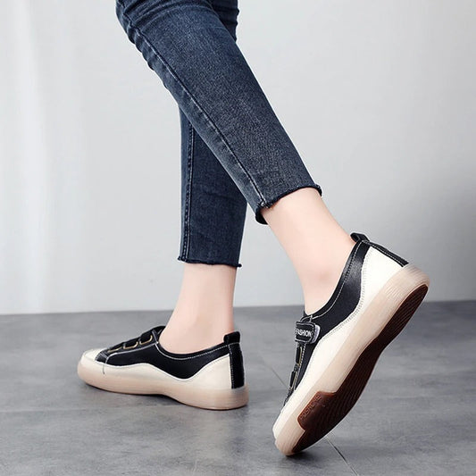 Eleganta äkta lädersneakers för damer – Beatrice