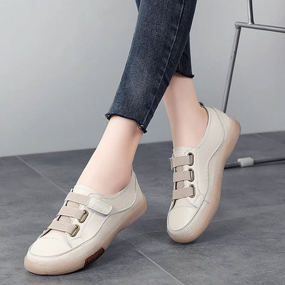 Eleganta äkta lädersneakers för damer – Beatrice