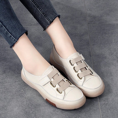 Eleganta äkta lädersneakers för damer – Beatrice