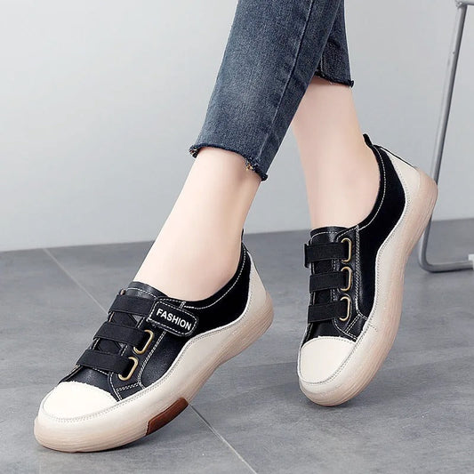Eleganta äkta lädersneakers för damer – Beatrice
