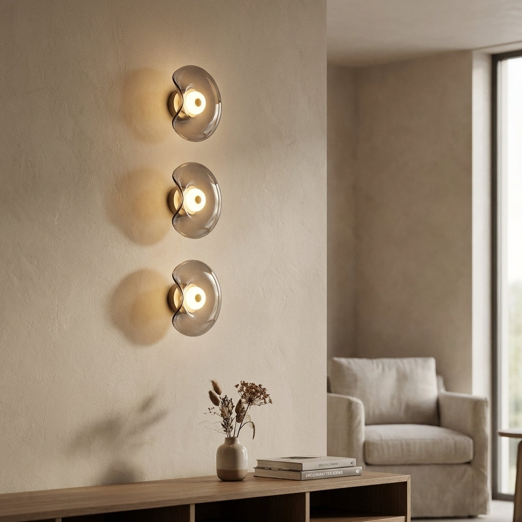 Amber Smoked Glass Wall Fixture - Luminarae