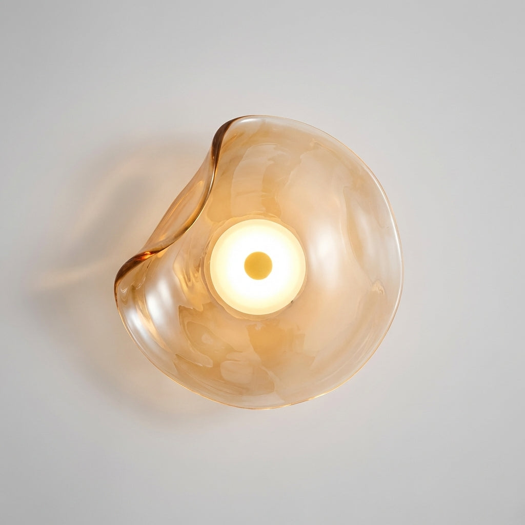 Amber Smoked Glass Wall Fixture - Luminarae