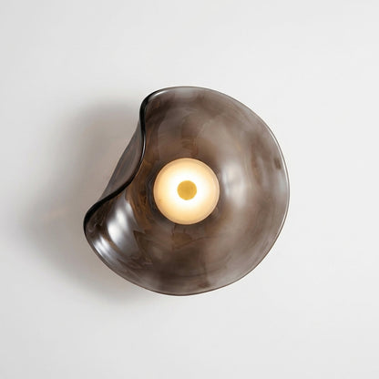 Amber Smoked Glass Wall Fixture - Luminarae