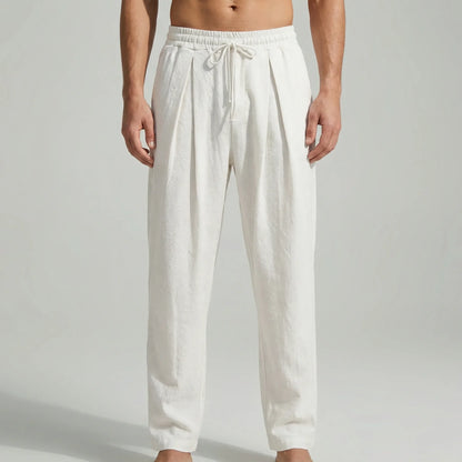 Ankle-Length Drawstring Casual Pants - Adam