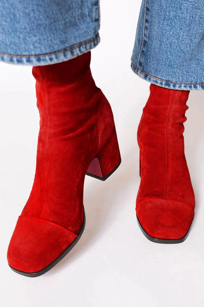 Ankle Boot With Block Heel - Freda
