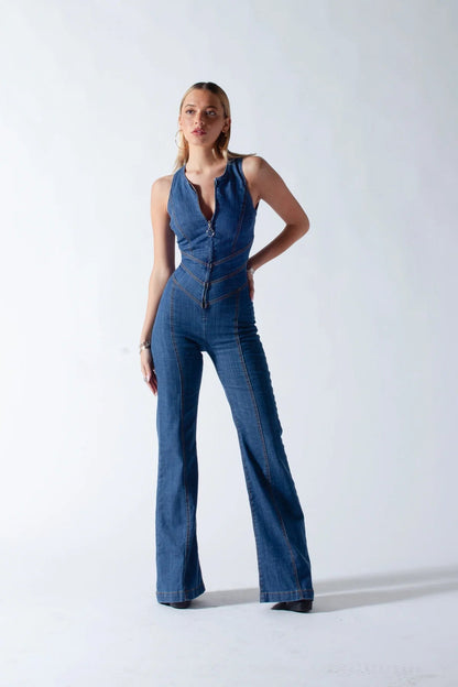 Anliegender Ärmelloser Jumpsuit - Kristin