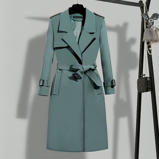 Damtrenchcoat med midja och knappslå – Sophia