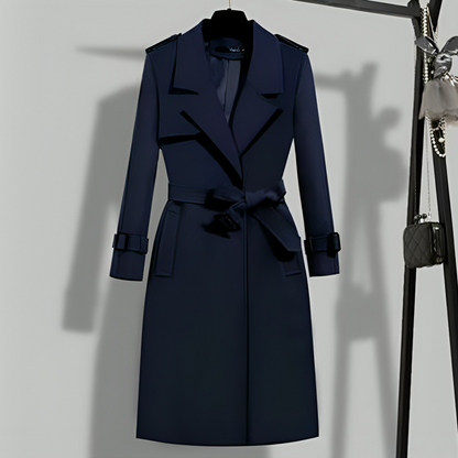 Damtrenchcoat med midja och knappslå – Sophia