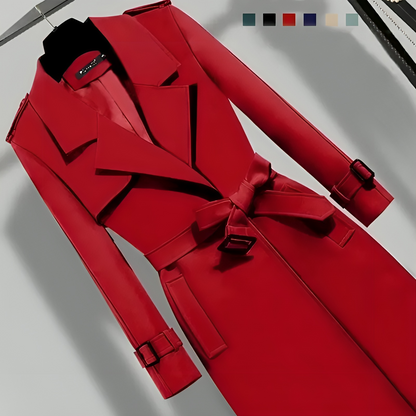Damtrenchcoat med midja och knappslå – Sophia