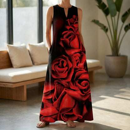 Ärmelloses Kleid Mit Figurbetontem Oberteil - Rosa