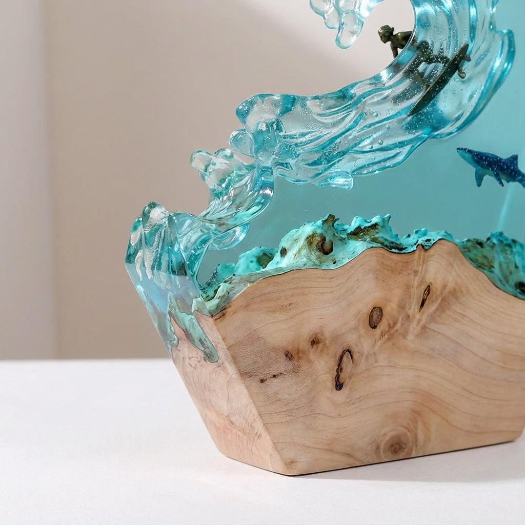 Artistic Ocean Themed Lamp -  Tidecrest