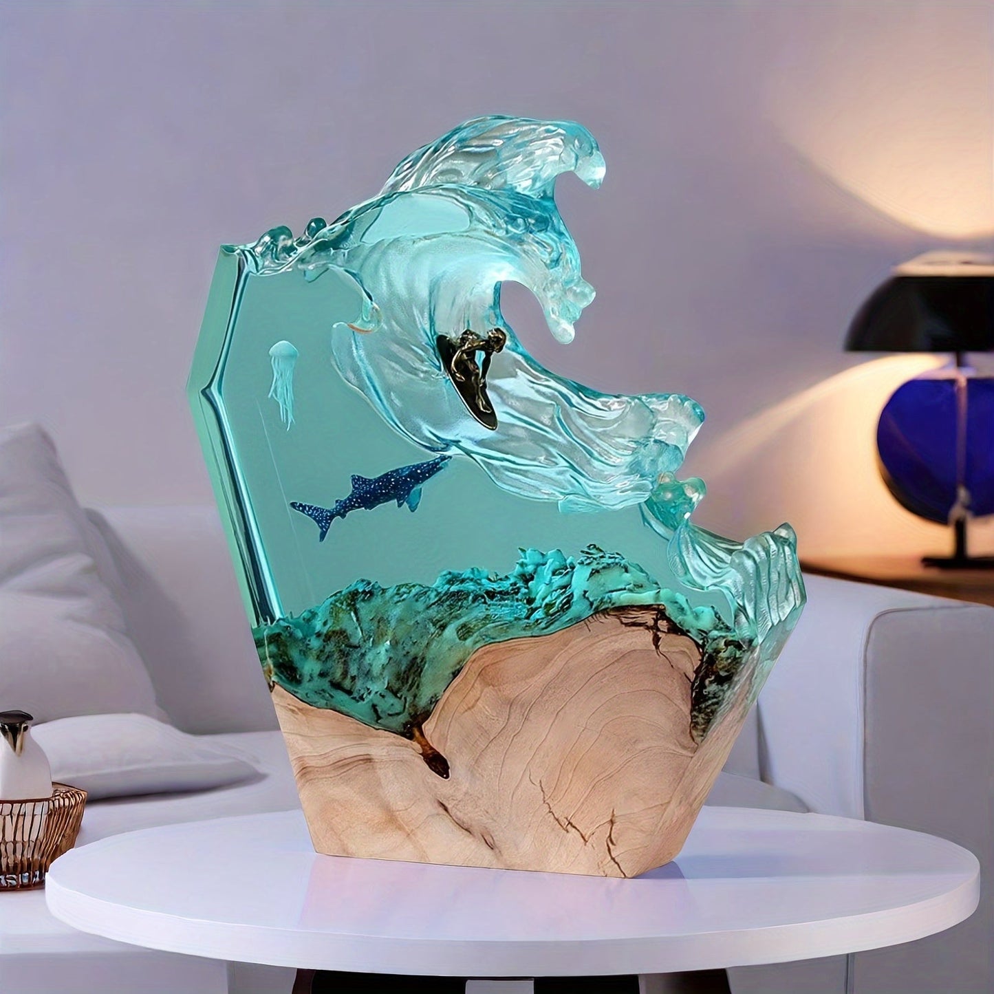 Artistic Ocean Themed Lamp -  Tidecrest