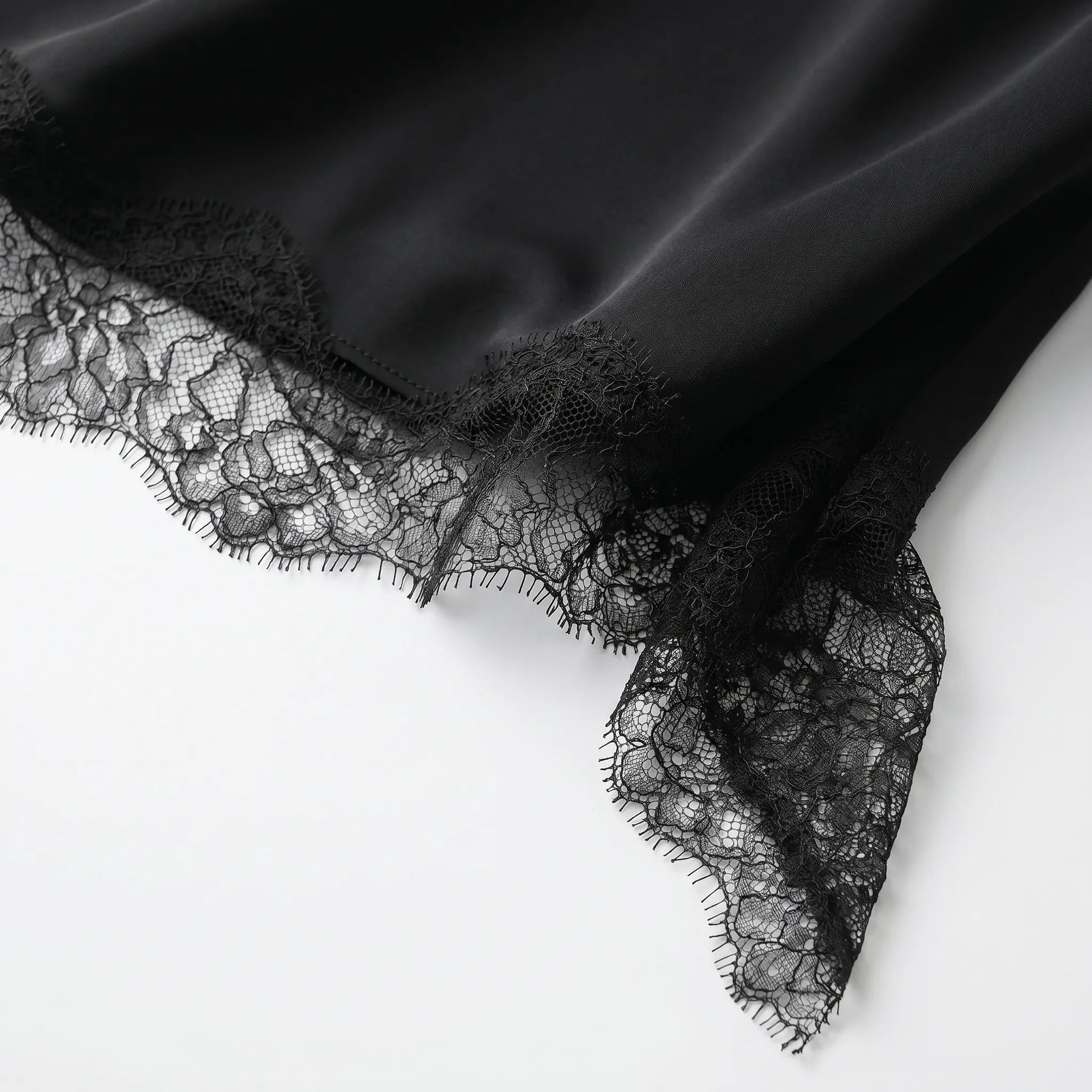 Asymmetric Lace Slip Dress -  Mable