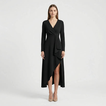 Asymmetrisches V Ausschnitt Kleid - Soraya