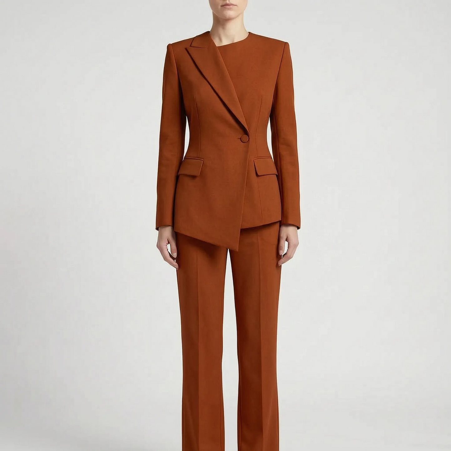 Asymmetrisk Vit Byxdress -  Suzanne
