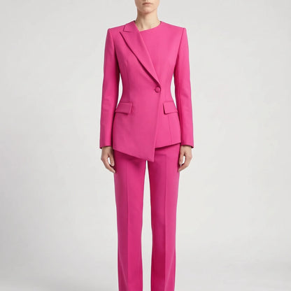 Asymmetrisk Vit Byxdress -  Suzanne