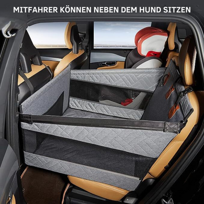 Grauer Autositzschutz für Hunde, wasserdicht, rutschfest, Rücksitzabdeckung, Autozubehör.