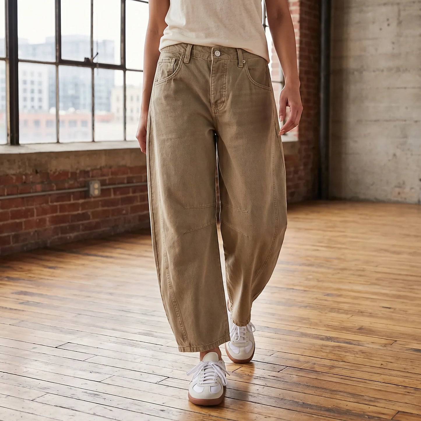 Avslappnade Barrel Leg-Jeans -  Lorene