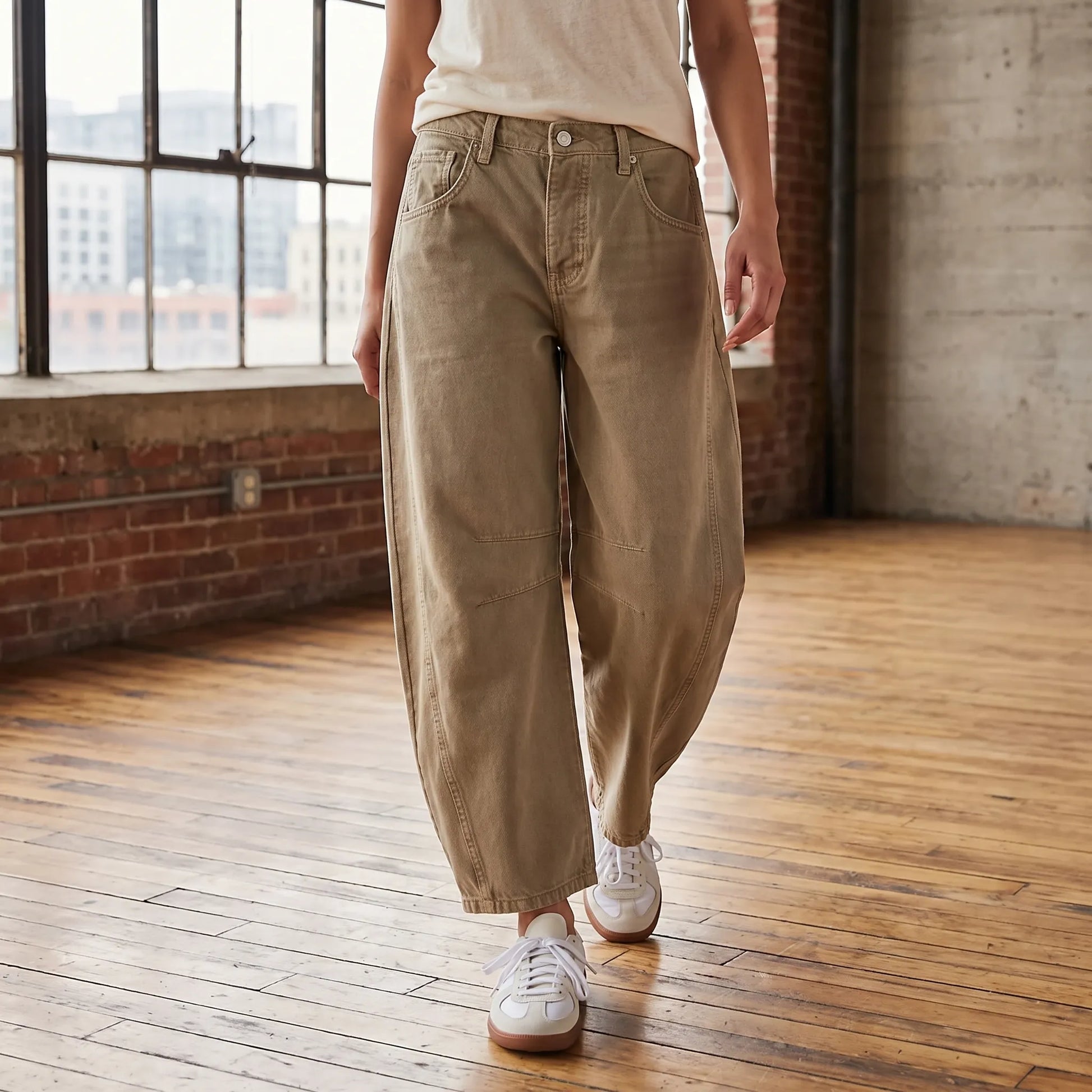 Avslappnade Barrel Leg-Jeans -  Lorene