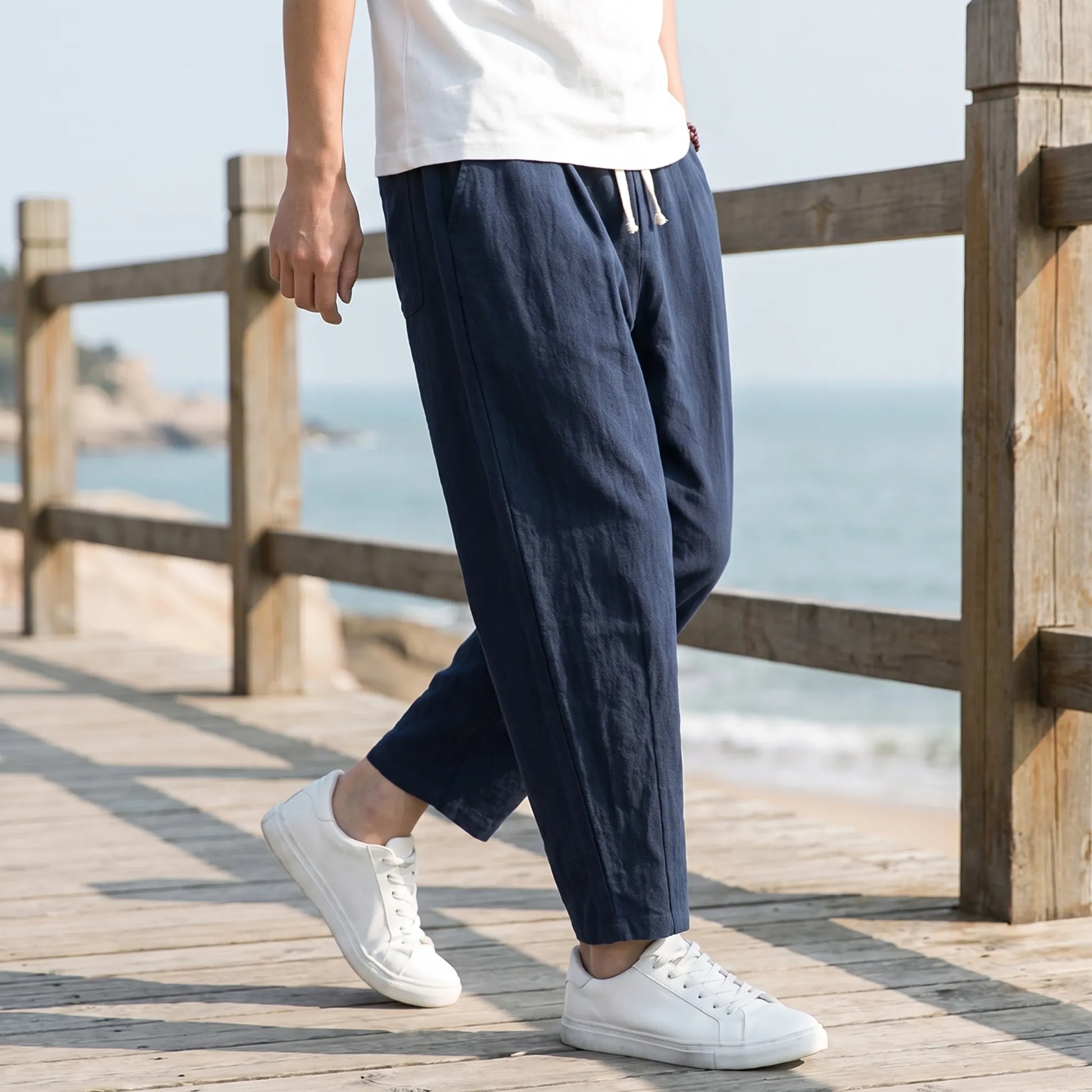Avslappnade Byxor Med Raka Ben -  Sammy