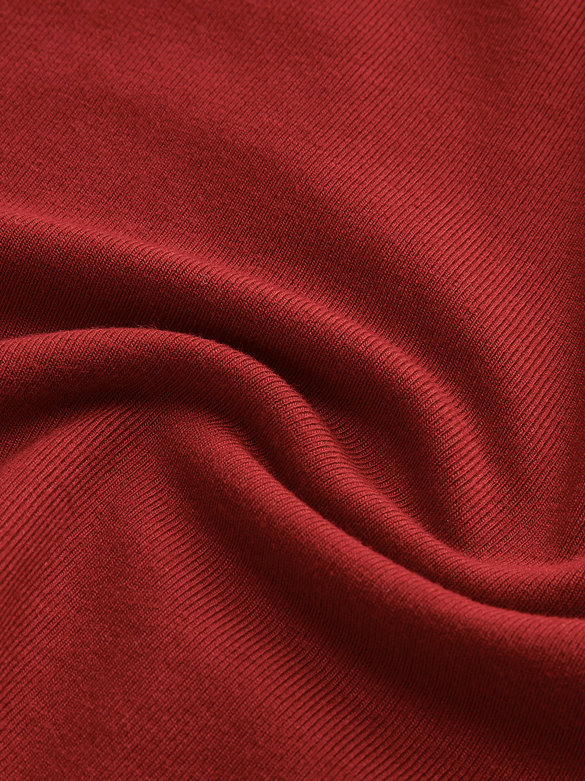 Roter Baumwollstoff, Nahaufnahme, Textur, weicher Stoff, Mode, Bekleidungsmaterial, hochwertig