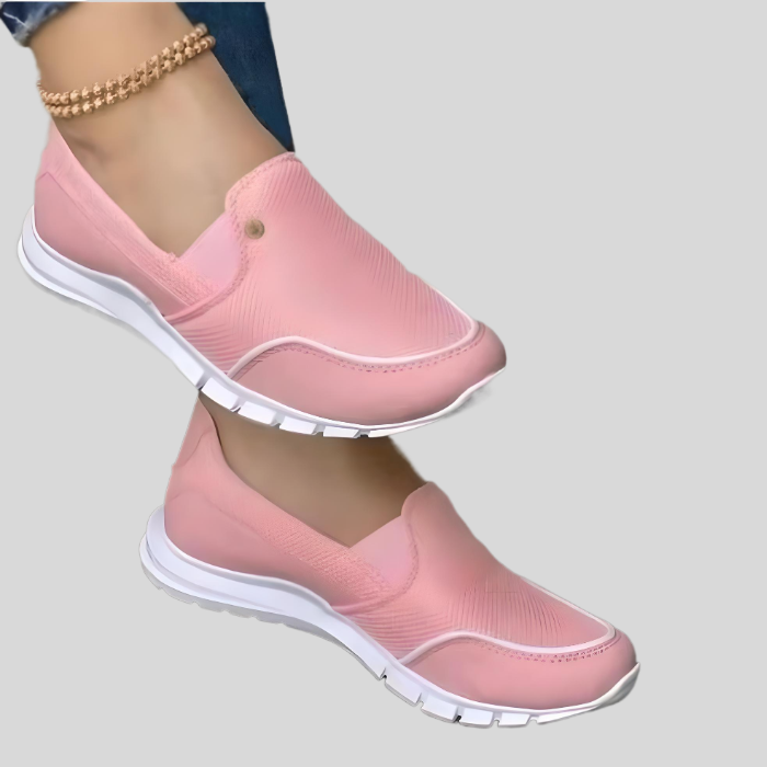 Rosa Damen-Sneaker, atmungsaktiv, rutschfest, bequem, modisch, Freizeitschuh.