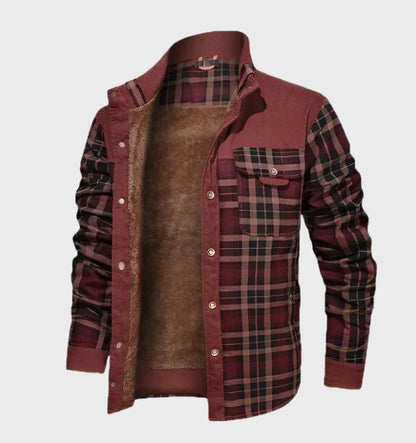 Fodrad herrflanelljacka med fleece – FlanelStil