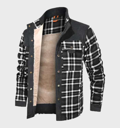 Fodrad herrflanelljacka med fleece – FlanelStil