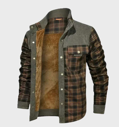 Fodrad herrflanelljacka med fleece – FlanelStil