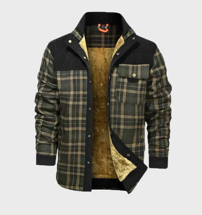 Fodrad herrflanelljacka med fleece – FlanelStil