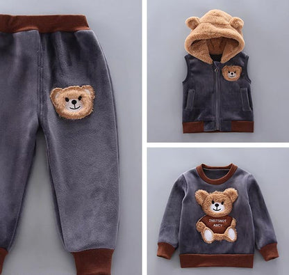 Tre-delad baby- och småbarnsset med björnmotiv – BearHugs
