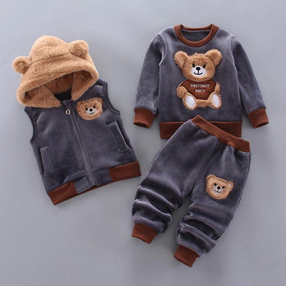 Tre-delad baby- och småbarnsset med björnmotiv – BearHugs