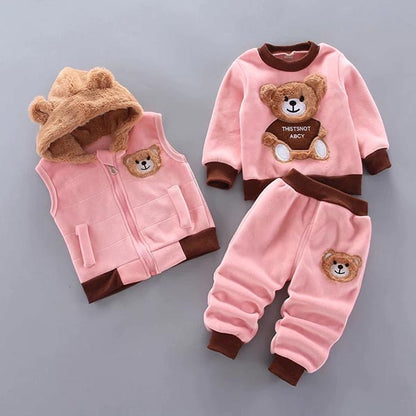 Tre-delad baby- och småbarnsset med björnmotiv – BearHugs