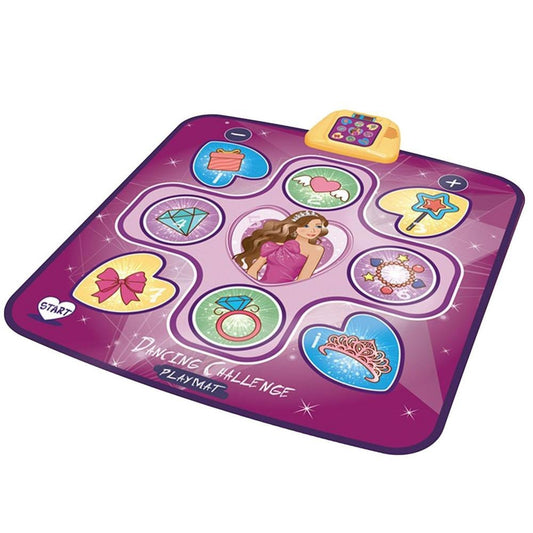 Elektronische Tanzmatte für Kinder, lila, mit verstellbarem Sound, Spielzeug, Tanzspiel.
