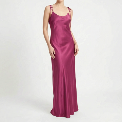 Backless Floor-Length Slip Dress -  Opal