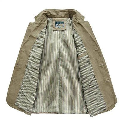 Herrjacka för hösten i vintage- och militärstil – Viktor