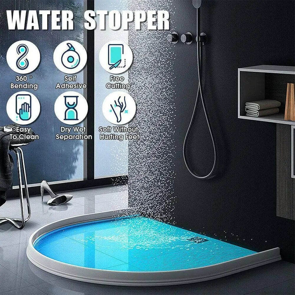 Wasserbarriere Dusche, selbstklebend, wasserdicht, einfach zu installieren, Anti-Spritz-Schutz.