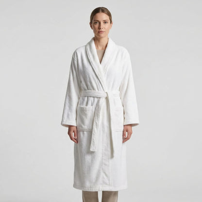 Belted Towelling Dressing Gown For Women - Charlene