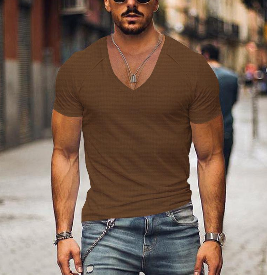 Herr T-shirt med V-ringning – Timo